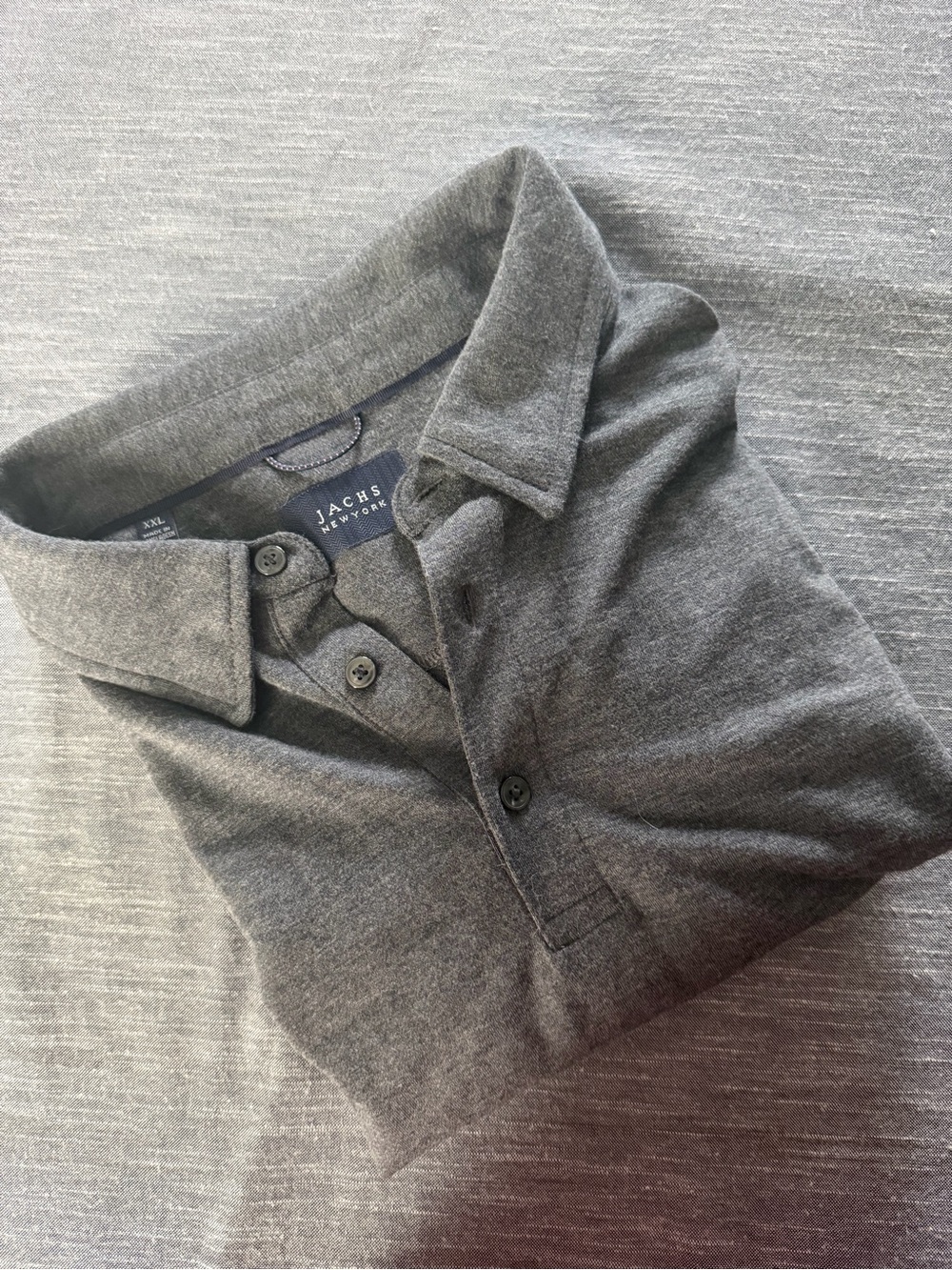 Jachs Charcoal Gray Polo Shirt - Short Sleeve Knit